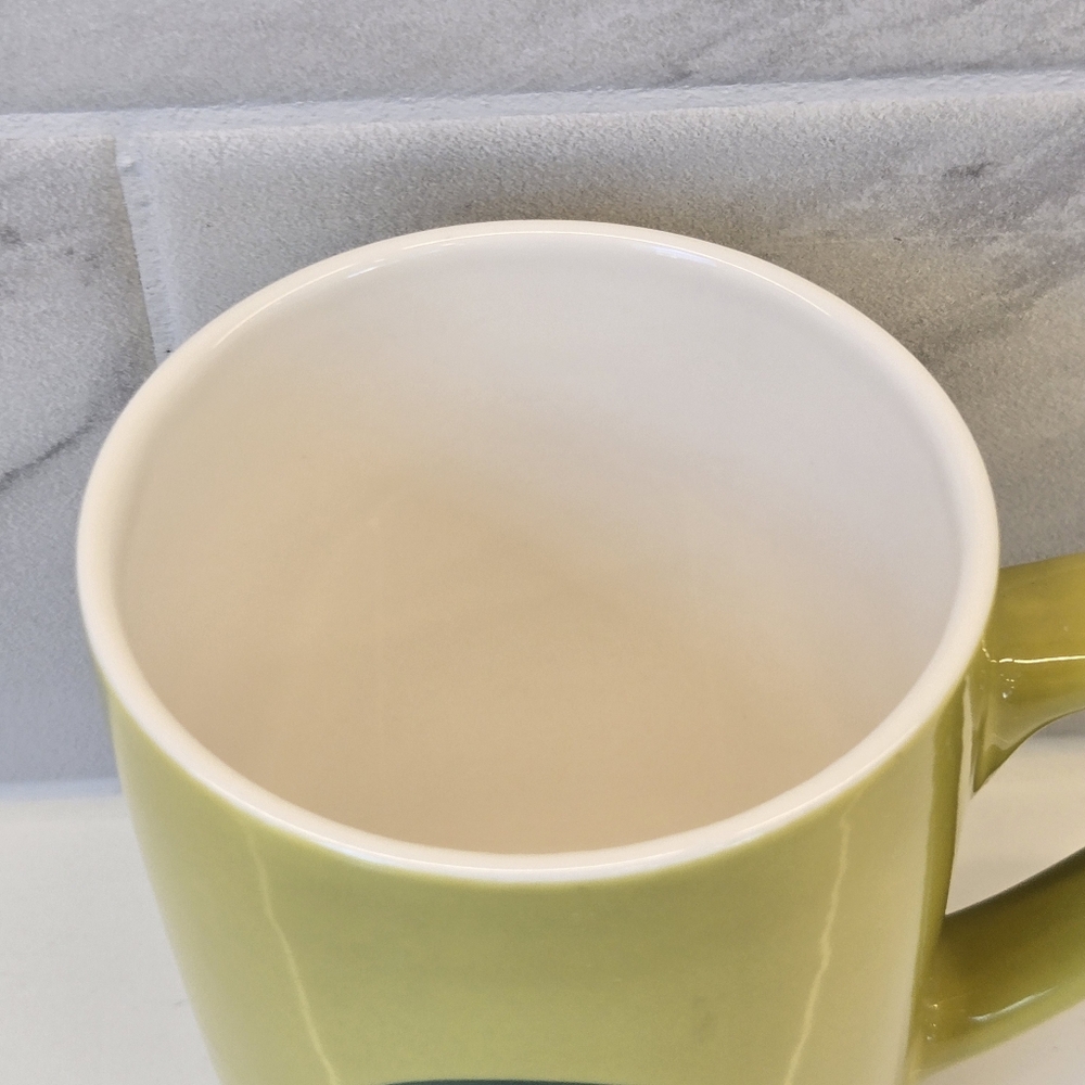 Starbucks Classic Lime Green 10oz Coffee Tea Mug Cup With Mermaid Logo - Picture 4 of 8